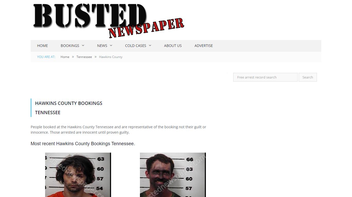 Hawkins County, TN Mugshots - BUSTEDNEWSPAPER.COM